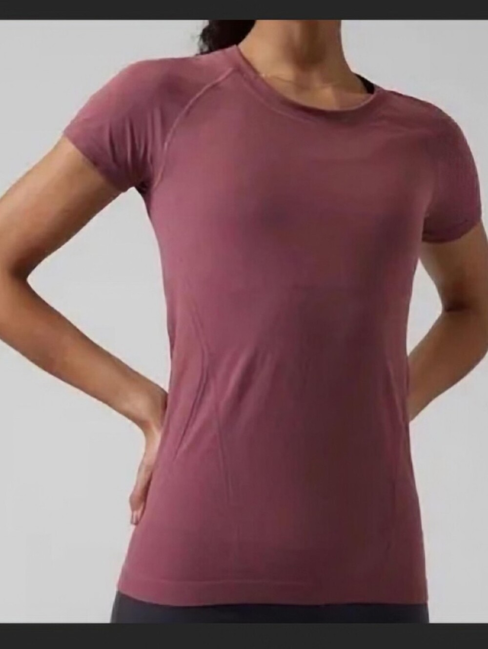 Athleta Momentum Tee Women's Medium Dusty Mauve Athletic Activewear Workout - Picture 1 of 7
